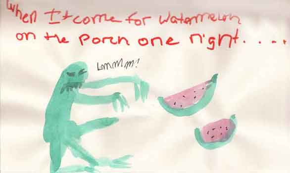 when it come for watermelon on the porch one night . . . 